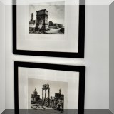 A26. Framed architectural prints. 